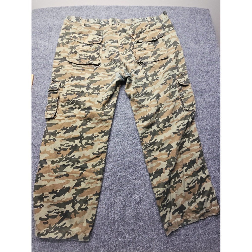 Rocawear Camouflage Cargo Pants  Men's 54x34 Hip Hop Baggy Green Army - Picture 10 of 12